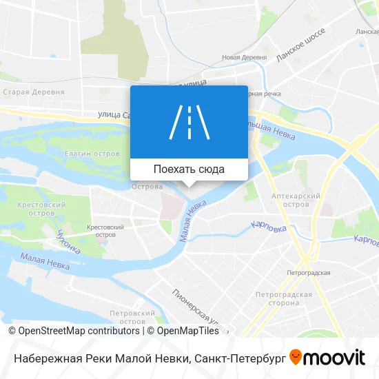 Карта Набережная Реки Малой Невки