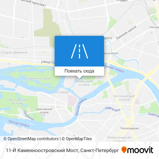 Карта 11-Й Каменноостровский Мост