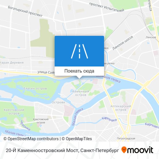 Карта 20-Й Каменноостровский Мост