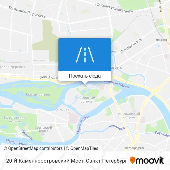 Карта 20-Й Каменноостровский Мост
