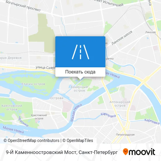 Карта 9-Й Каменноостровский Мост