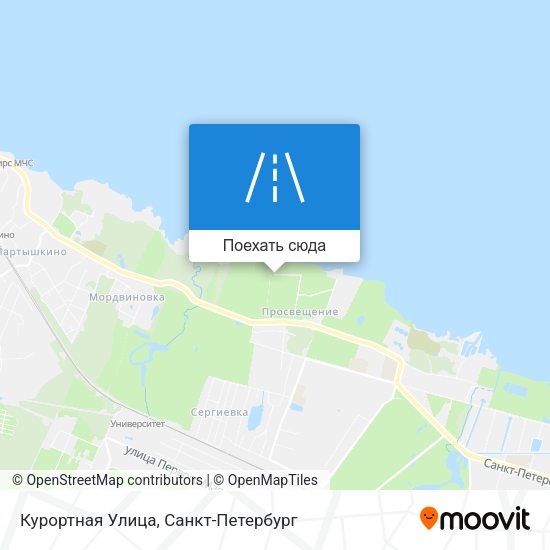 Карта Курортная Улица