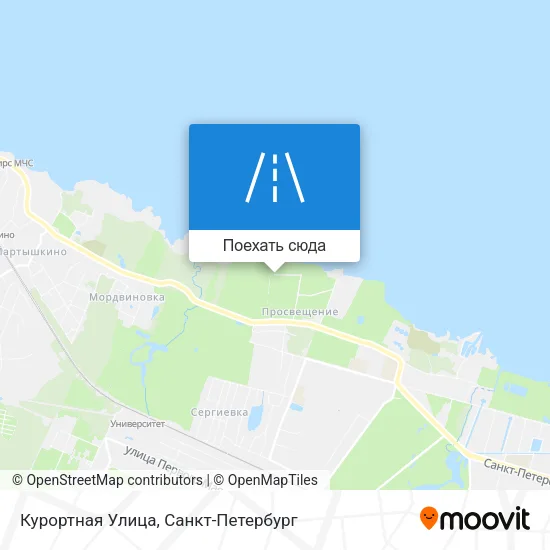 Карта Курортная Улица