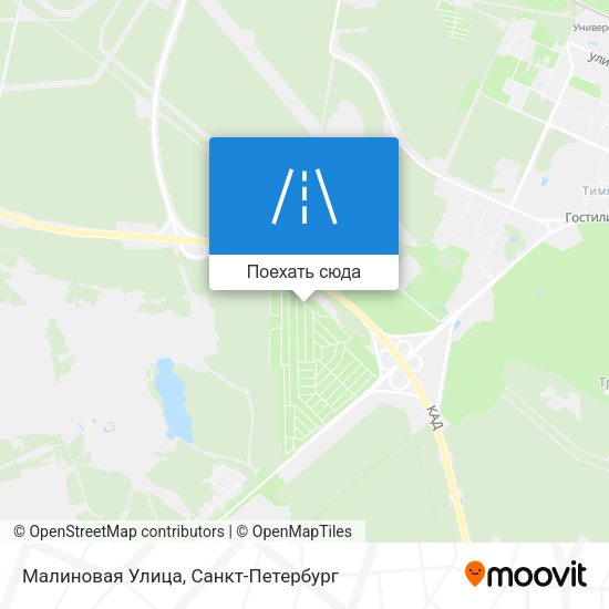 Карта Малиновая Улица