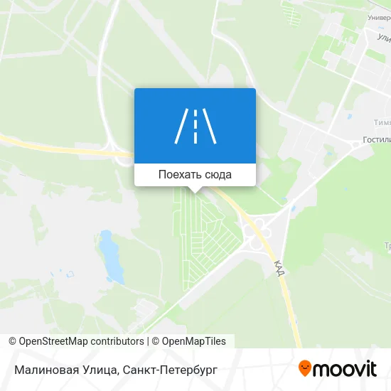 Карта Малиновая Улица