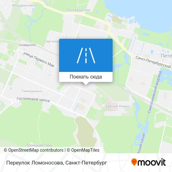 Карта Переулок Ломоносова