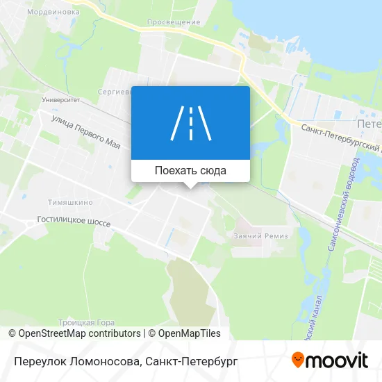 Карта Переулок Ломоносова