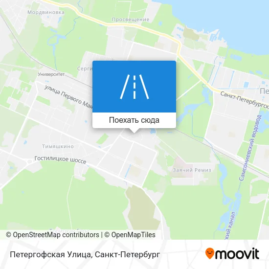 Карта Петергофская Улица