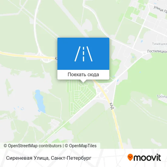 Карта Сиреневая Улица