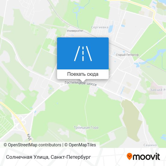 Карта Солнечная Улица