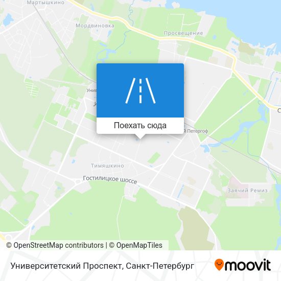 Карта Университетский Проспект