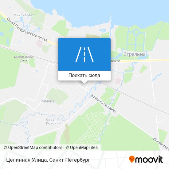Карта Целинная Улица