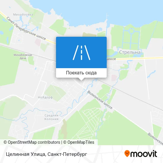 Карта Целинная Улица