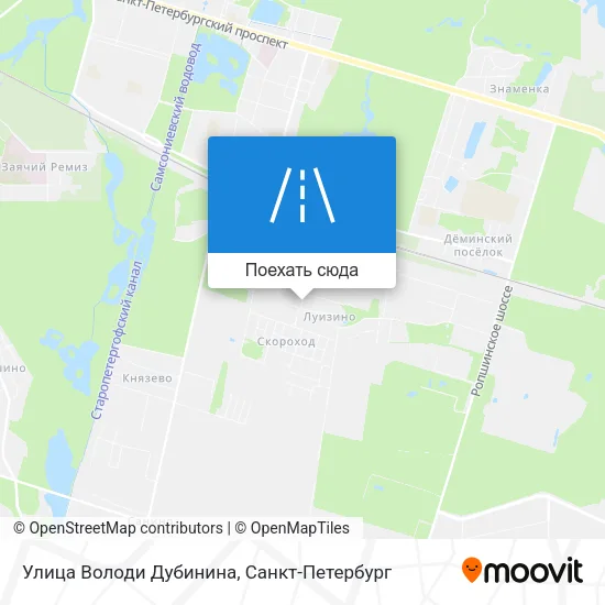 Карта Улица Володи Дубинина