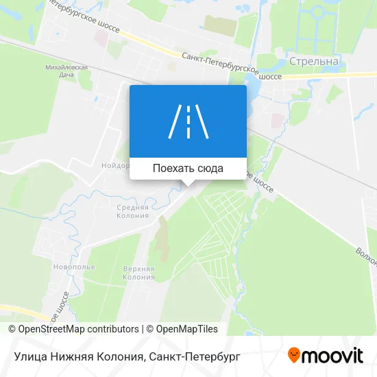 Карта Улица Нижняя Колония