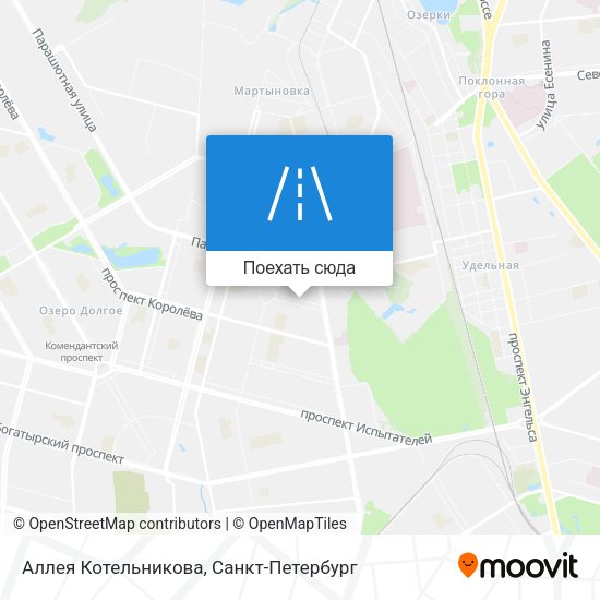 Карта Аллея Котельникова