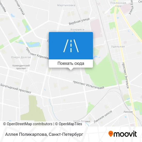 Карта Аллея Поликарпова