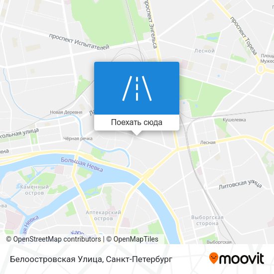 Карта Белоостровская Улица