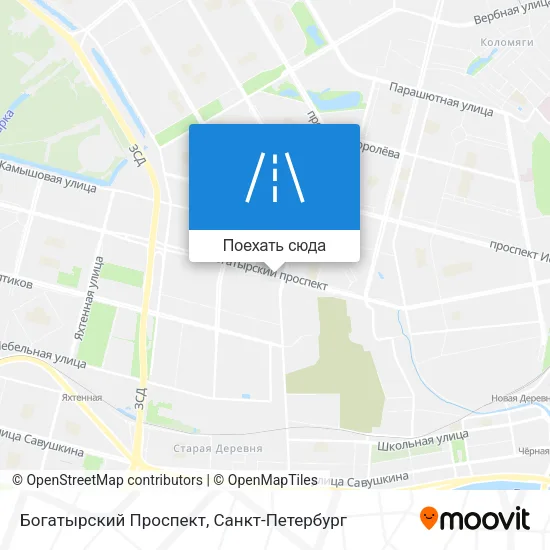 Карта Богатырский Проспект