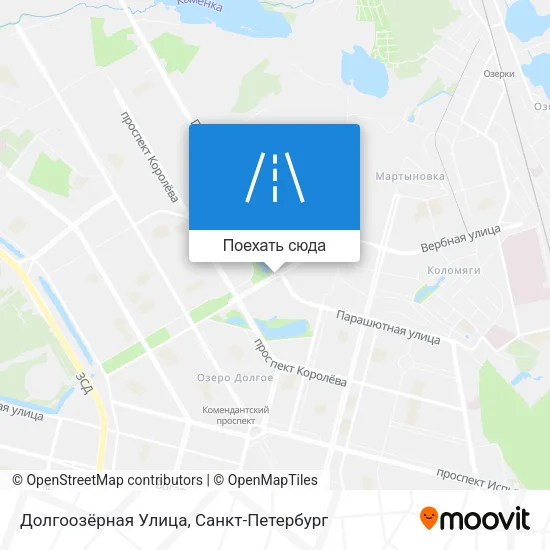 Карта Долгоозёрная Улица