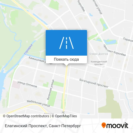 Карта Елагинский Проспект