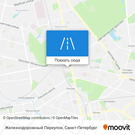 Карта Железнодорожный Переулок