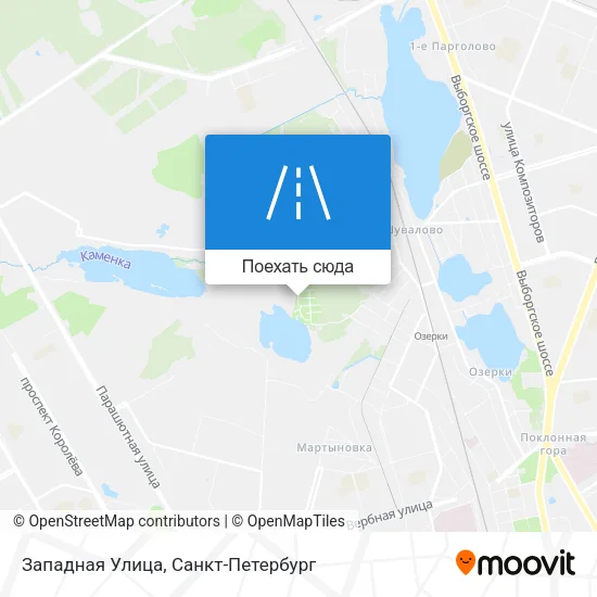 Карта Западная Улица