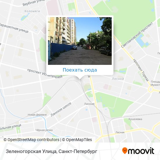 Карта Зеленогорская Улица