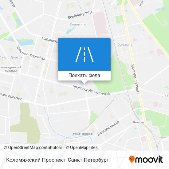 Карта Коломяжский Проспект