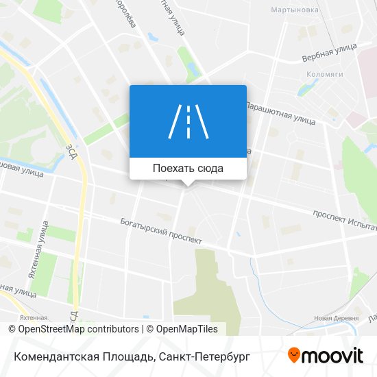 Карта Комендантская Площадь