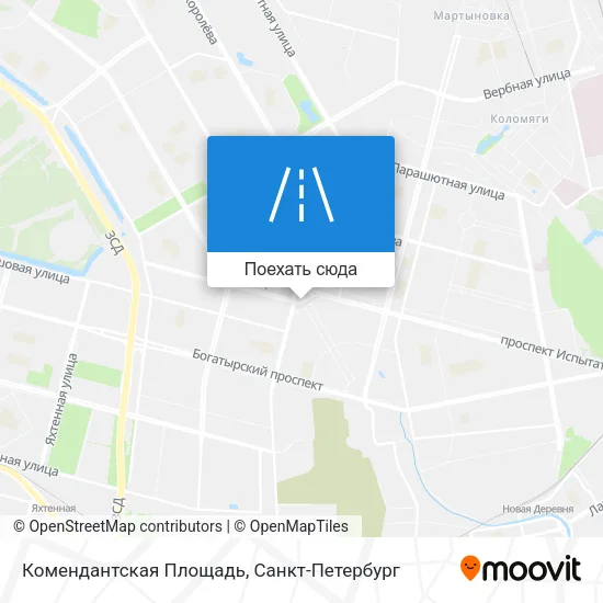 Карта Комендантская Площадь