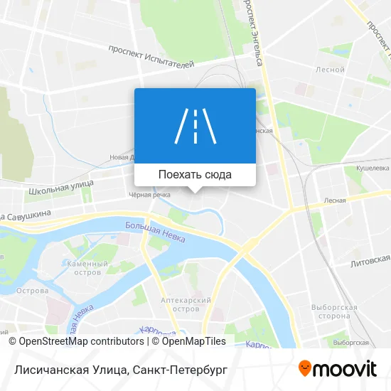 Карта Лисичанская Улица