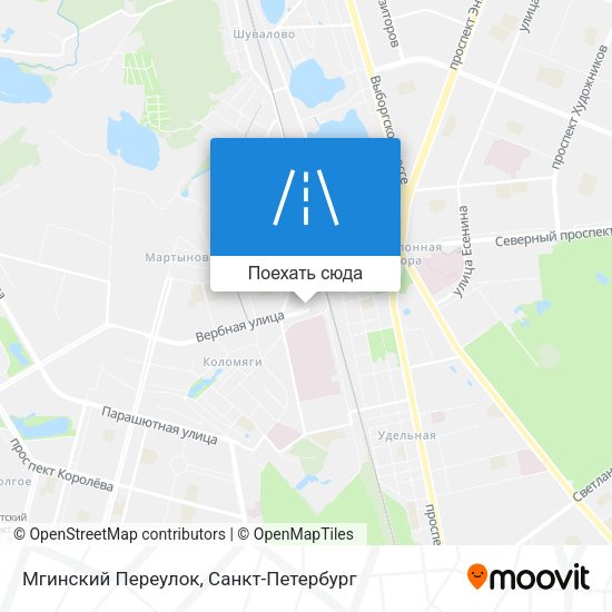 Карта Мгинский Переулок