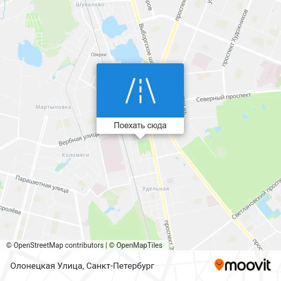 Карта Олонецкая Улица
