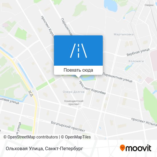Карта Ольховая Улица