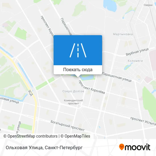 Карта Ольховая Улица