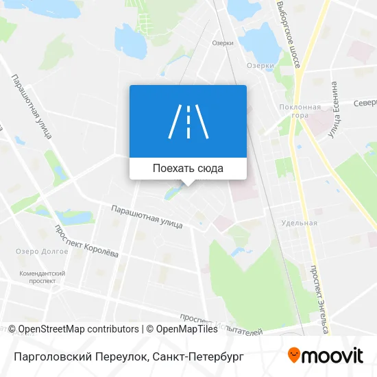 Карта Парголовский Переулок