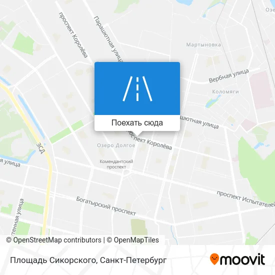 Карта Площадь Сикорского