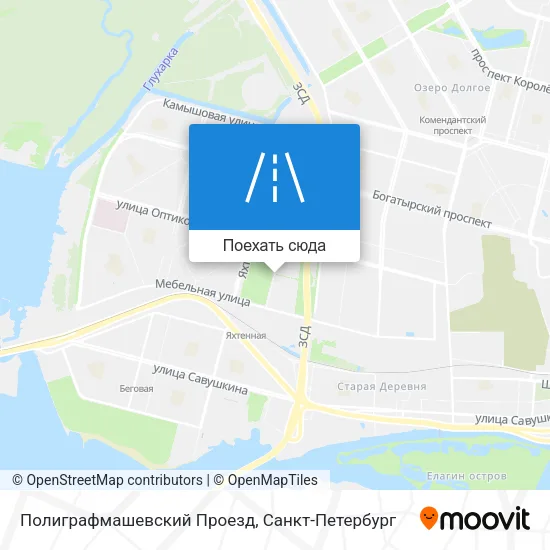 Карта Полиграфмашевский Проезд