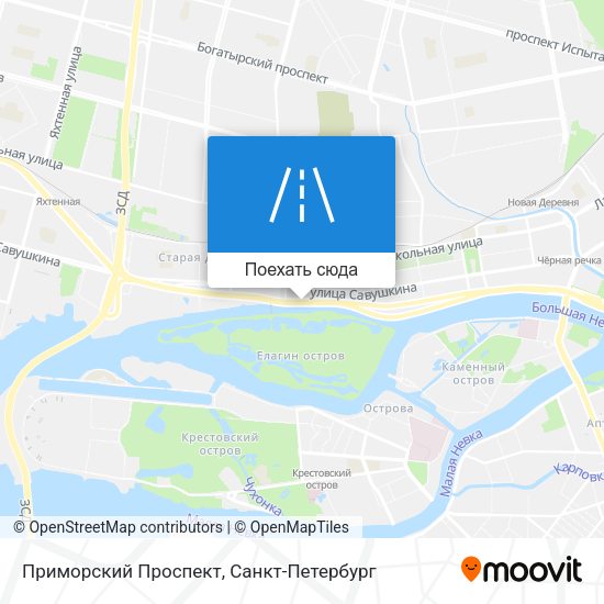 Карта Приморский Проспект