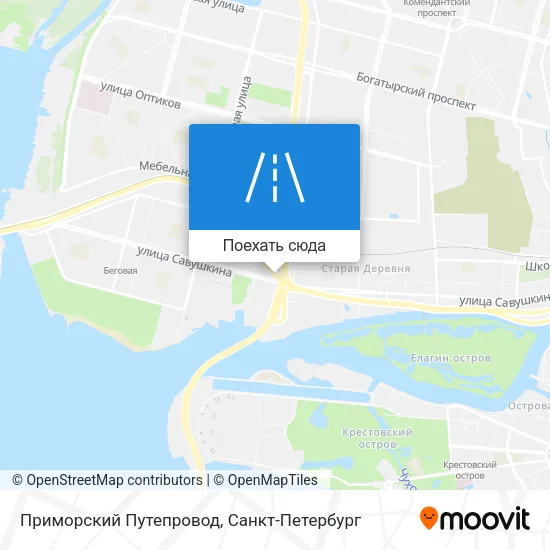 Карта Приморский Путепровод