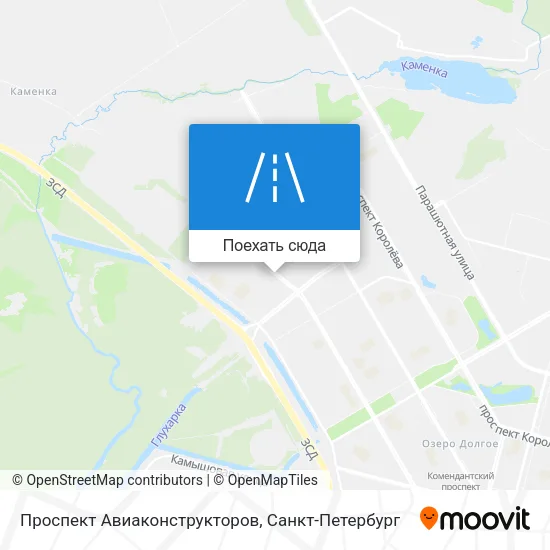 Карта Проспект Авиаконструкторов