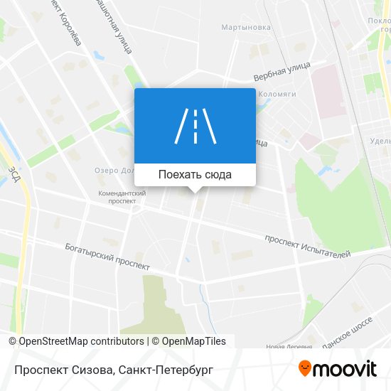 Карта Проспект Сизова