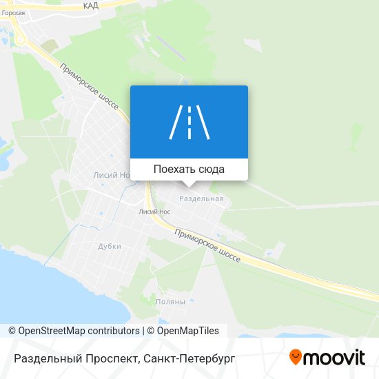 Карта Раздельный Проспект