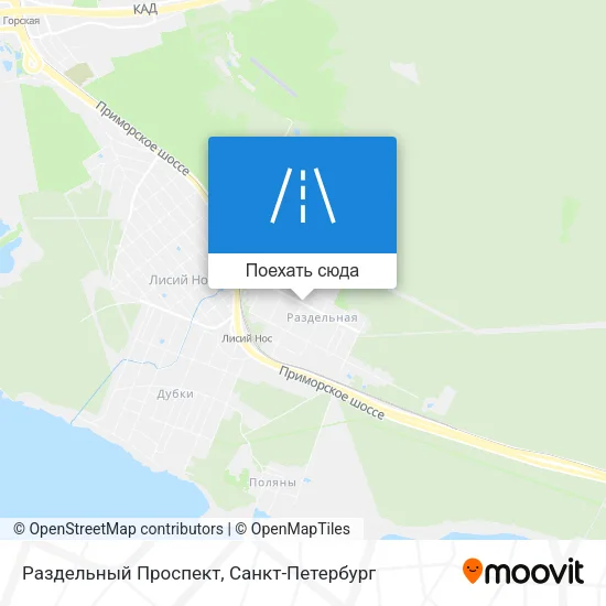 Карта Раздельный Проспект