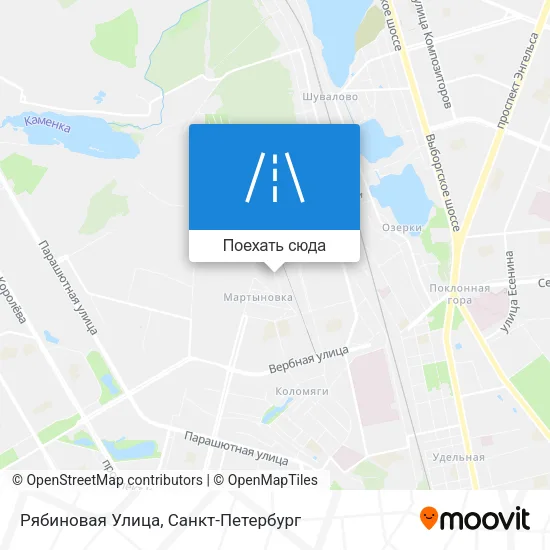 Карта Рябиновая Улица