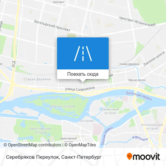 Карта Серебряков Переулок
