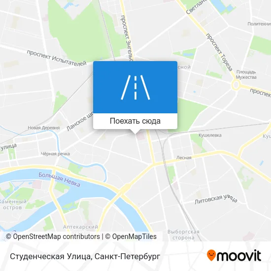 Карта Студенческая Улица
