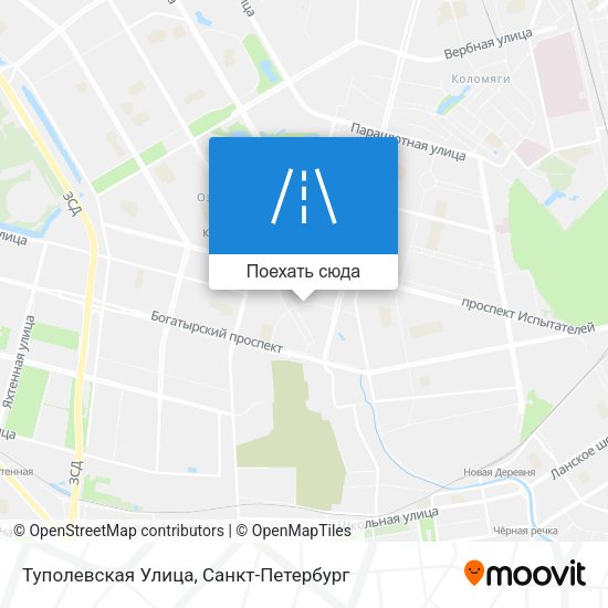 Карта Туполевская Улица