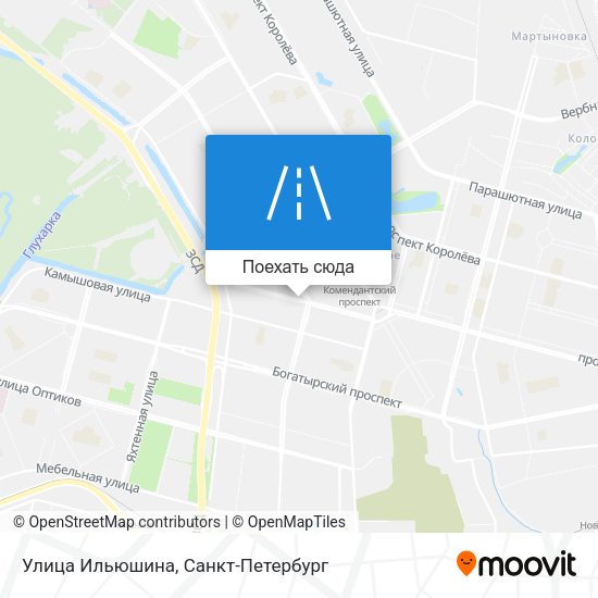 Карта Улица Ильюшина